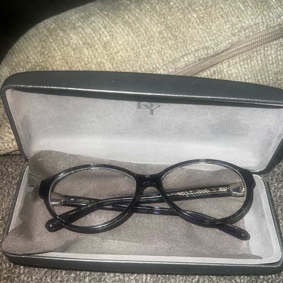 David Yurman Frames DY116 05 ss/bo 54 15-135 925- silver hardware Marble blue - Picture 1 of 14